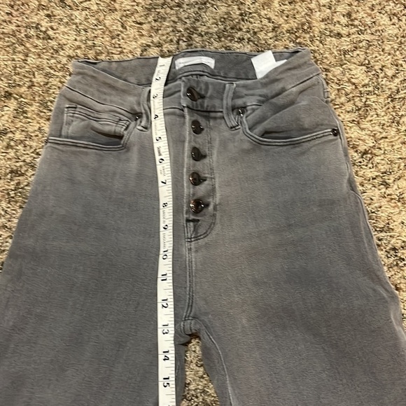 Good American Gray Waist Button Fly Crop Skinny Jeans - Picture 8 of 10